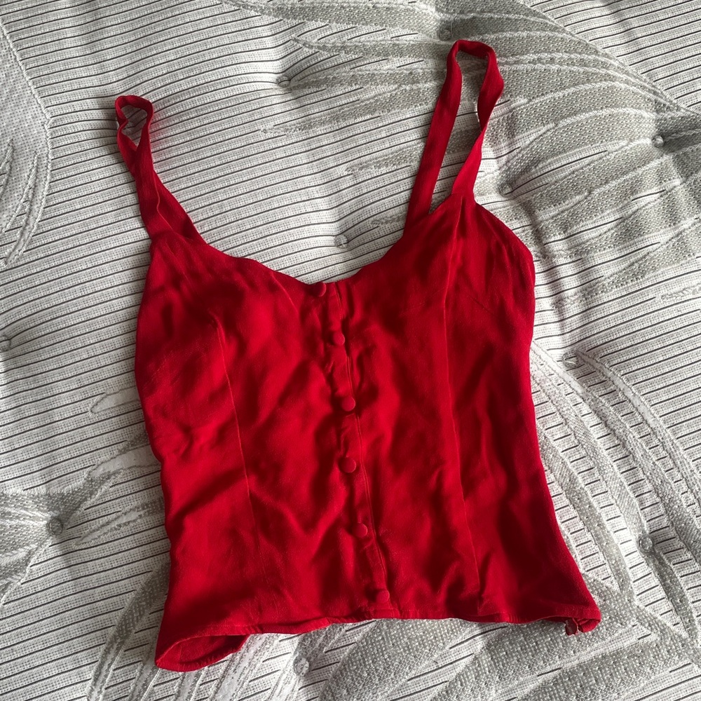 Reformation Cherry Red Bells Tank